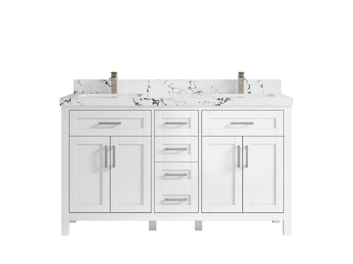 Cambridge 60 in. W x 22 in. D Double Sink Bathroom Vanity - Willow Bath and Vanity