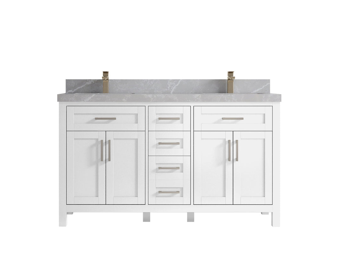 Cambridge 60 in. W x 22 in. D Double Sink Bathroom Vanity - Willow Bath and Vanity