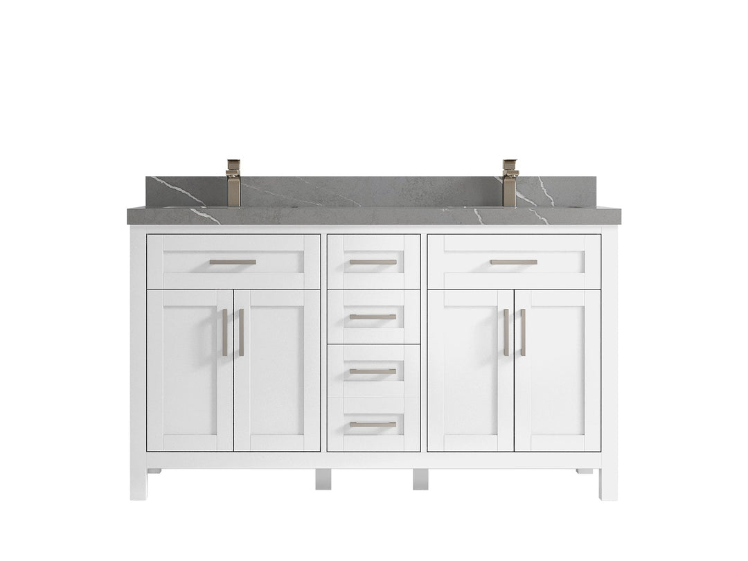 Cambridge 60 in. W x 22 in. D Double Sink Bathroom Vanity - Willow Bath and Vanity