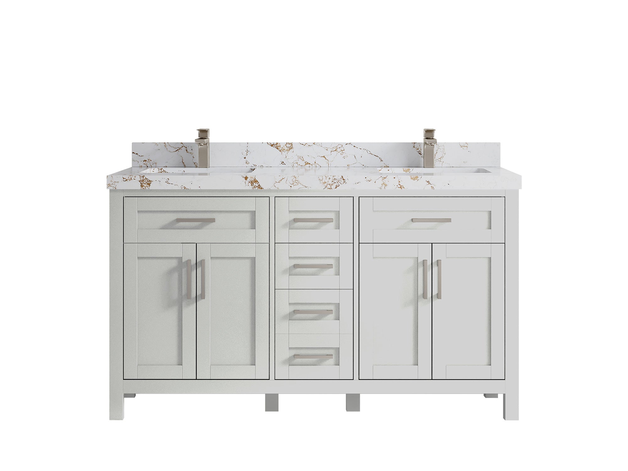 Cambridge 60 in. W x 22 in. D Double Sink Bathroom Vanity - Willow Bath and Vanity