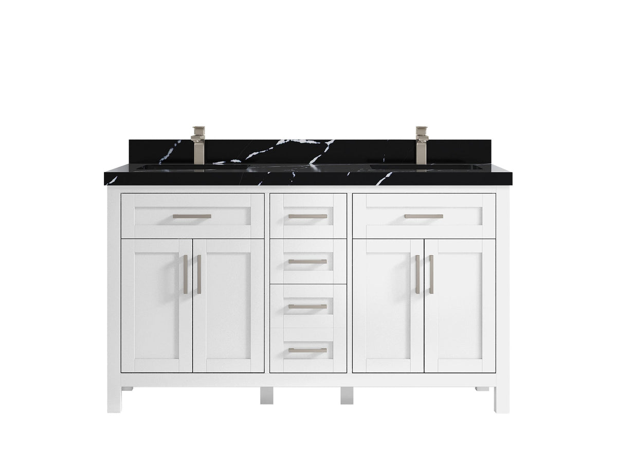 Cambridge 60 in. W x 22 in. D Double Sink Bathroom Vanity - Willow Bath and Vanity