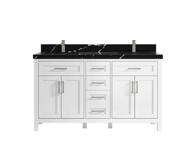 Cambridge 60 in. W x 22 in. D Double Sink Bathroom Vanity - Willow Bath and Vanity
