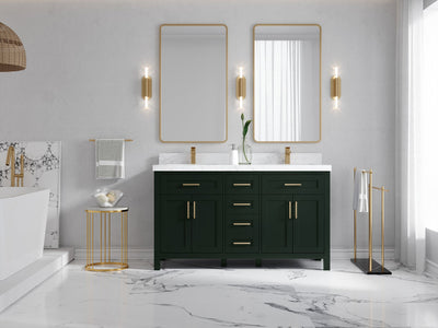 Cambridge 60 in. W x 22 in. D Double Sink Bathroom Vanity - Willow Bath and Vanity