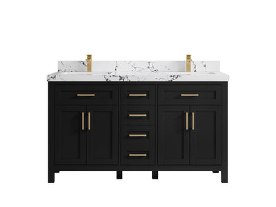 Cambridge 60 in. W x 22 in. D Double Sink Bathroom Vanity - Willow Bath and Vanity