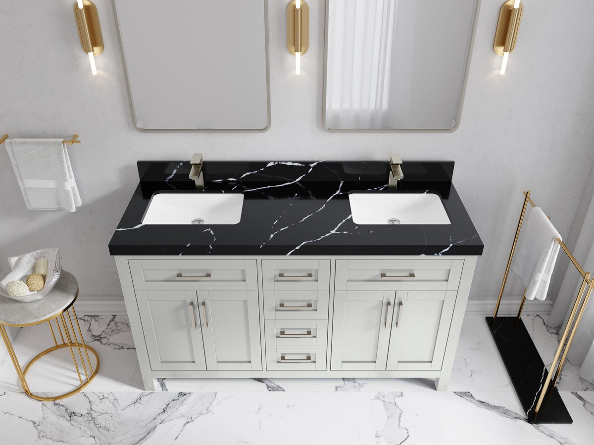 Cambridge 60 in. W x 22 in. D Double Sink Bathroom Vanity - Willow Bath and Vanity