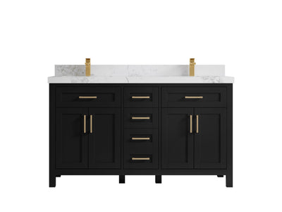 Cambridge 60 in. W x 22 in. D Double Sink Bathroom Vanity - Willow Bath and Vanity