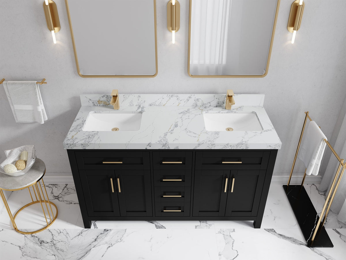 Cambridge 60 in. W x 22 in. D Double Sink Bathroom Vanity - Willow Bath and Vanity