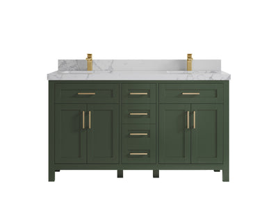 Cambridge 60 in. W x 22 in. D Double Sink Bathroom Vanity - Willow Bath and Vanity