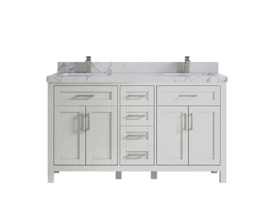 Cambridge 60 in. W x 22 in. D Double Sink Bathroom Vanity - Willow Bath and Vanity