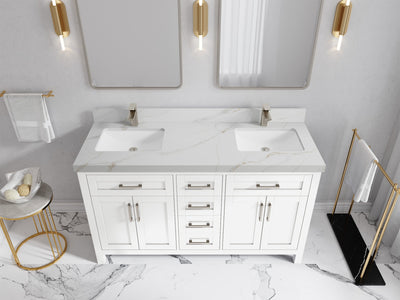Cambridge 60 in. W x 22 in. D Double Sink Bathroom Vanity - Willow Bath and Vanity