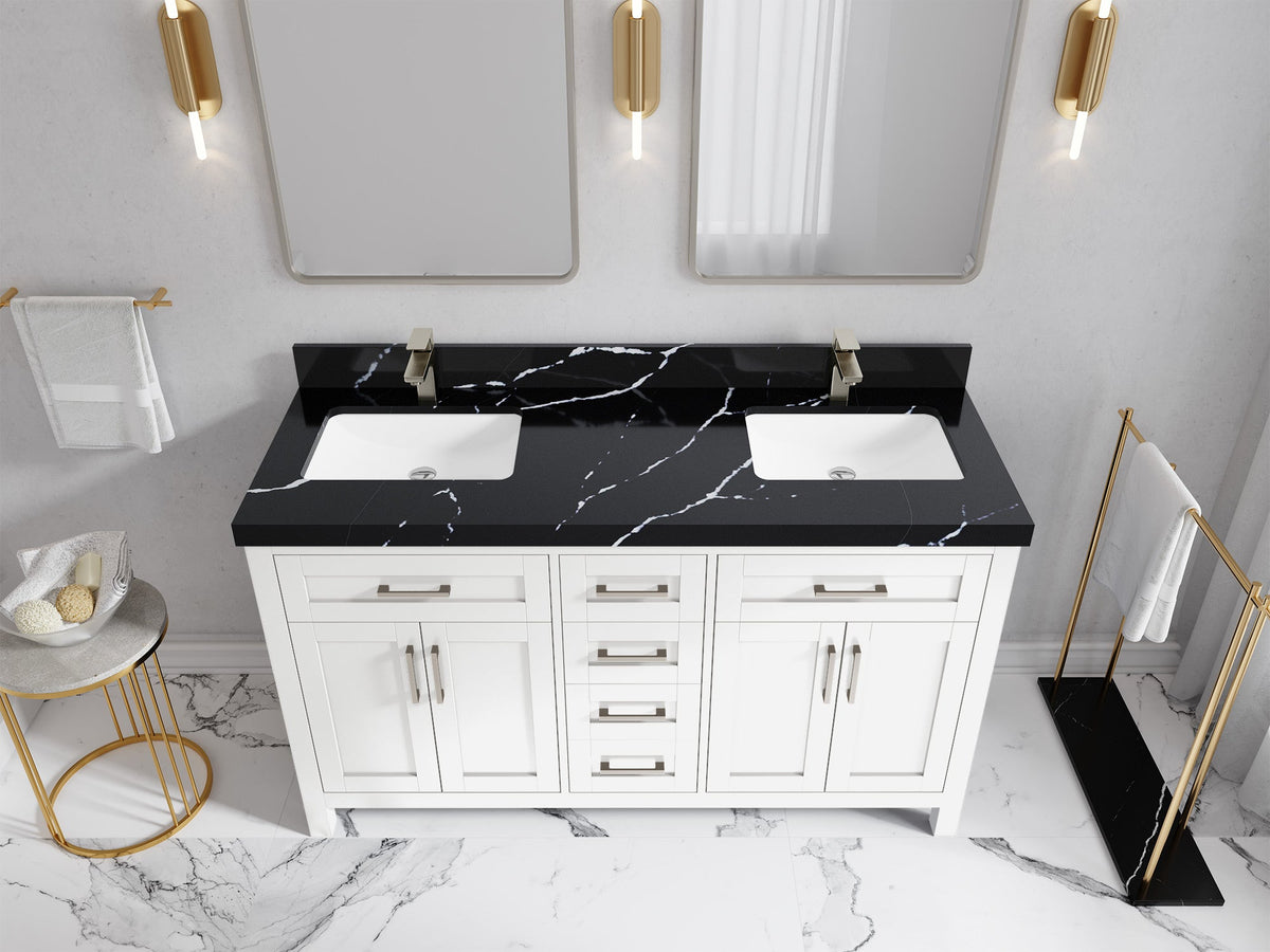 Cambridge 60 in. W x 22 in. D Double Sink Bathroom Vanity - Willow Bath and Vanity