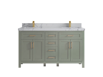 Cambridge 60 in. W x 22 in. D Double Sink Bathroom Vanity - Willow Bath and Vanity