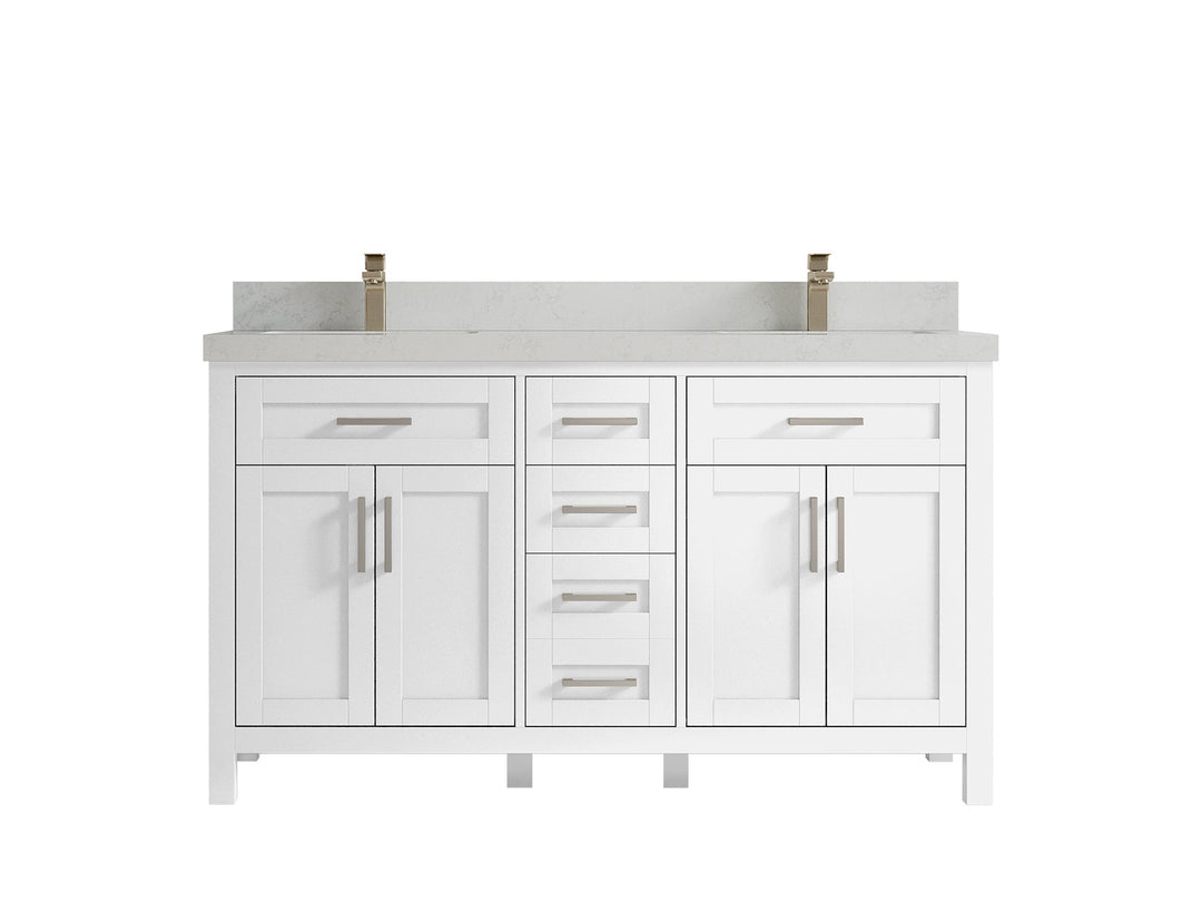 Cambridge 60 in. W x 22 in. D Double Sink Bathroom Vanity - Willow Bath and Vanity