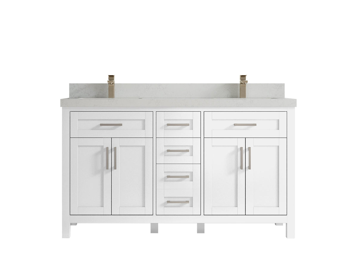 Cambridge 60 in. W x 22 in. D Double Sink Bathroom Vanity - Willow Bath and Vanity