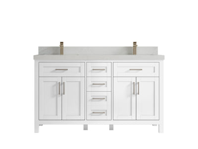 Cambridge 60 in. W x 22 in. D Double Sink Bathroom Vanity - Willow Bath and Vanity