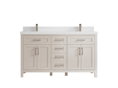 Cambridge 60 in. W x 22 in. D Double Sink Bathroom Vanity - Willow Bath and Vanity