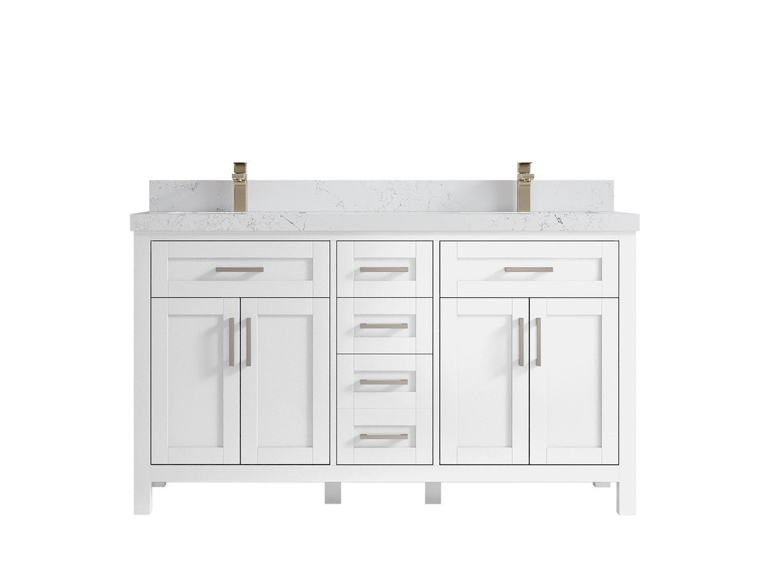Cambridge 60 in. W x 22 in. D Double Sink Bathroom Vanity - Willow Bath and Vanity