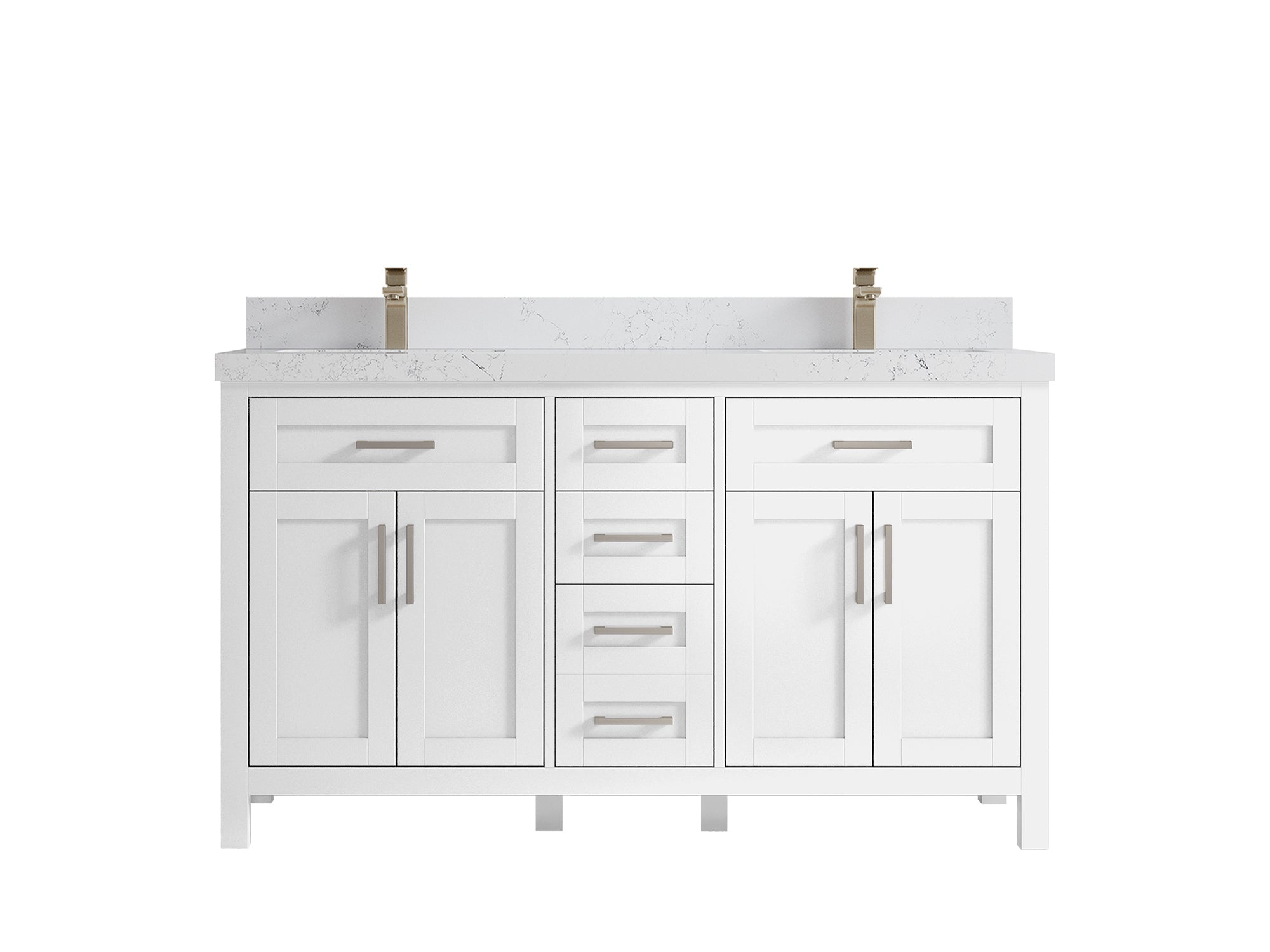 Cambridge 60 in. W x 22 in. D Double Sink Bathroom Vanity - Willow Bath and Vanity
