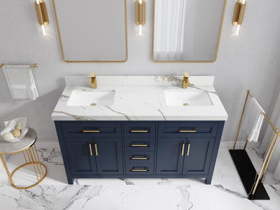 Cambridge 60 in. W x 22 in. D Double Sink Bathroom Vanity - Willow Bath and Vanity