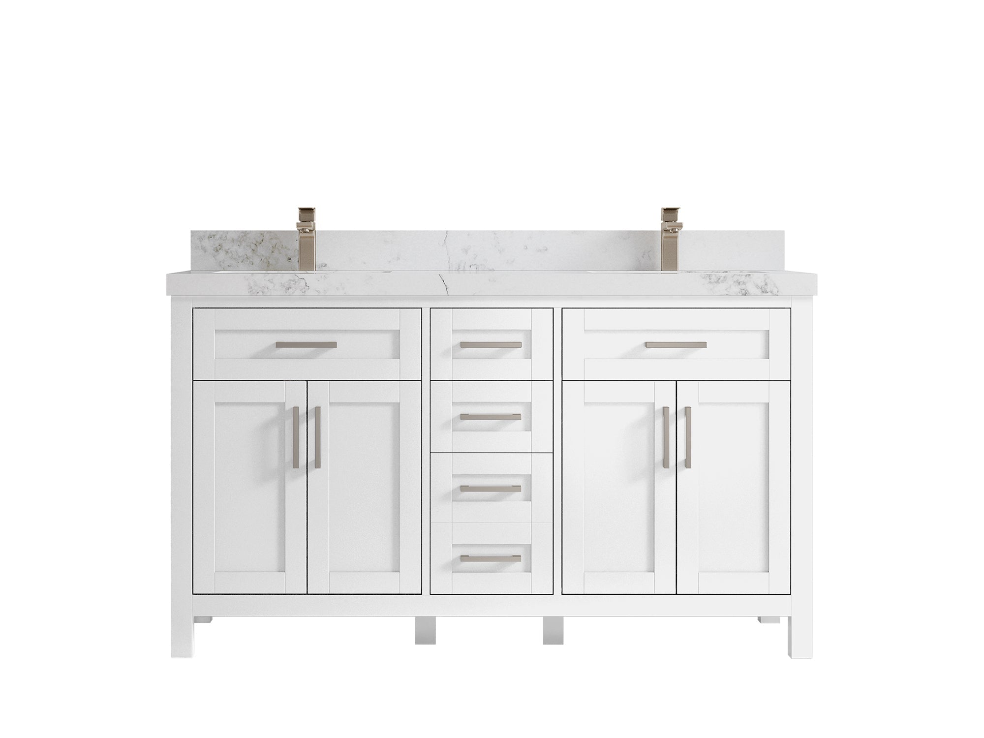 Cambridge 60 in. W x 22 in. D Double Sink Bathroom Vanity - Willow Bath and Vanity