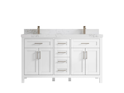 Cambridge 60 in. W x 22 in. D Double Sink Bathroom Vanity - Willow Bath and Vanity