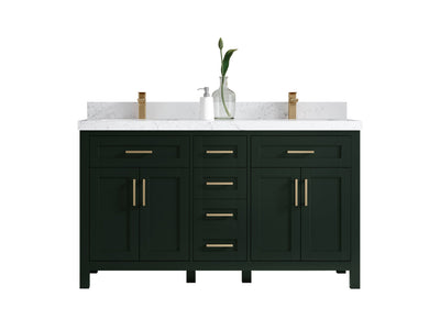 Cambridge 60 in. W x 22 in. D Double Sink Bathroom Vanity - Willow Bath and Vanity