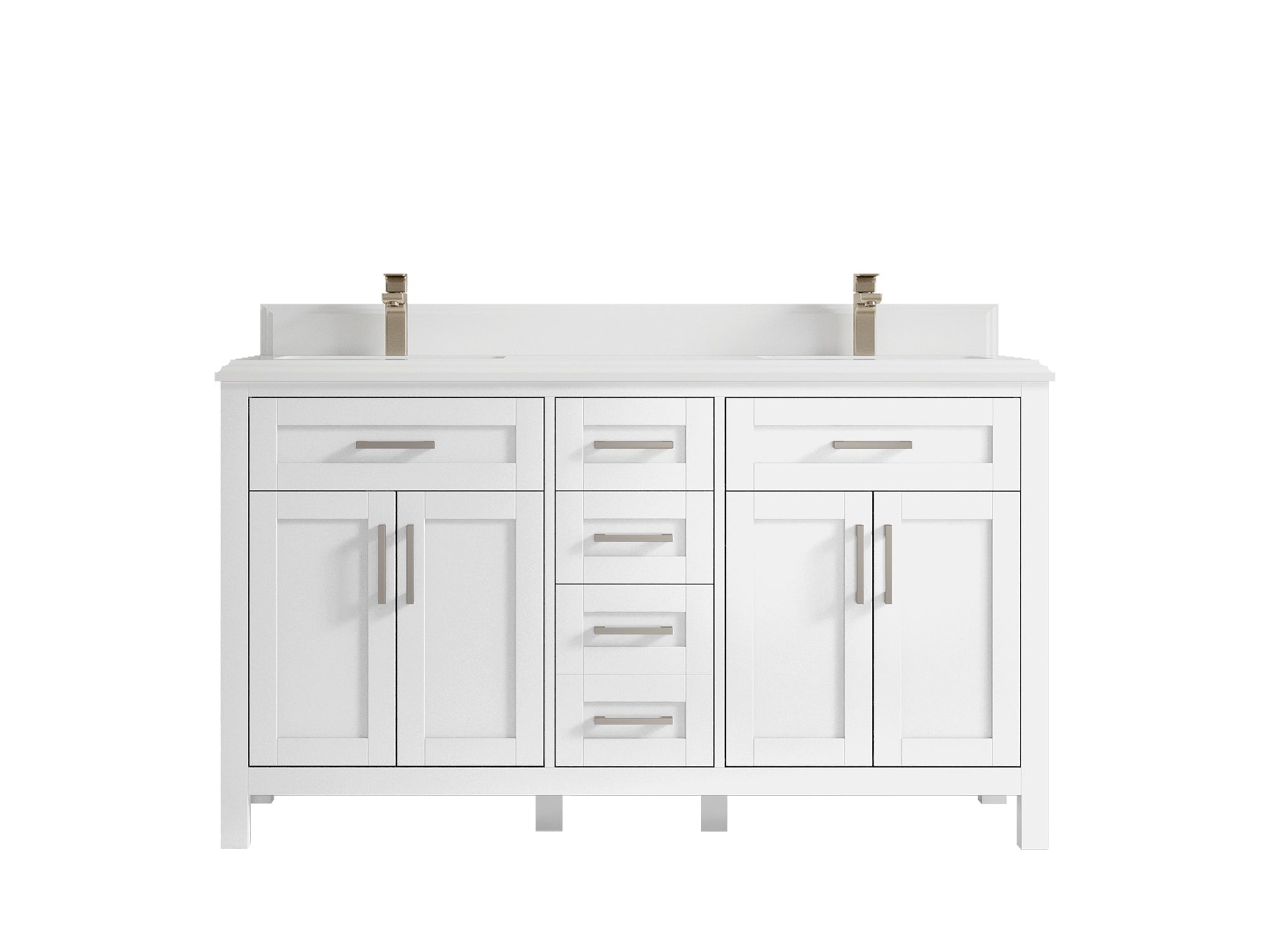 Cambridge 60 in. W x 22 in. D Double Sink Bathroom Vanity - Willow Bath and Vanity