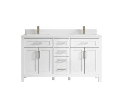 Cambridge 60 in. W x 22 in. D Double Sink Bathroom Vanity - Willow Bath and Vanity