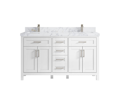 Cambridge 60 in. W x 22 in. D Double Sink Bathroom Vanity - Willow Bath and Vanity