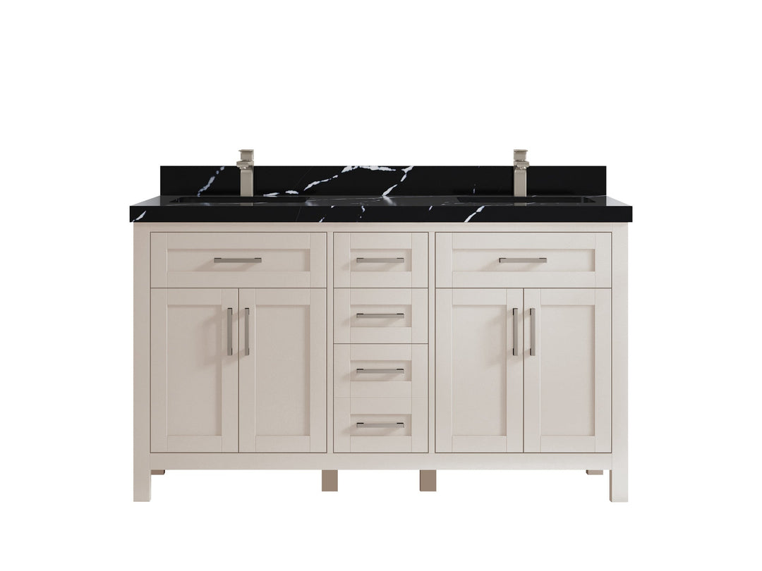 Cambridge 60 in. W x 22 in. D Double Sink Bathroom Vanity - Willow Bath and Vanity