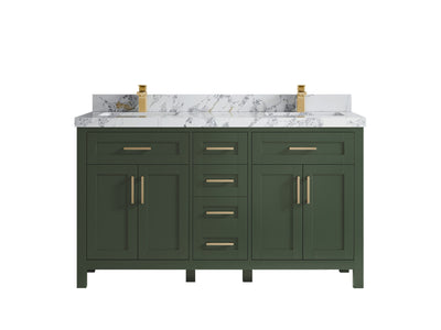 Cambridge 60 in. W x 22 in. D Double Sink Bathroom Vanity - Willow Bath and Vanity