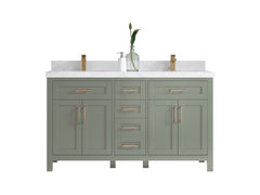 Cambridge 60 in. W x 22 in. D Double Sink Bathroom Vanity - photo 1