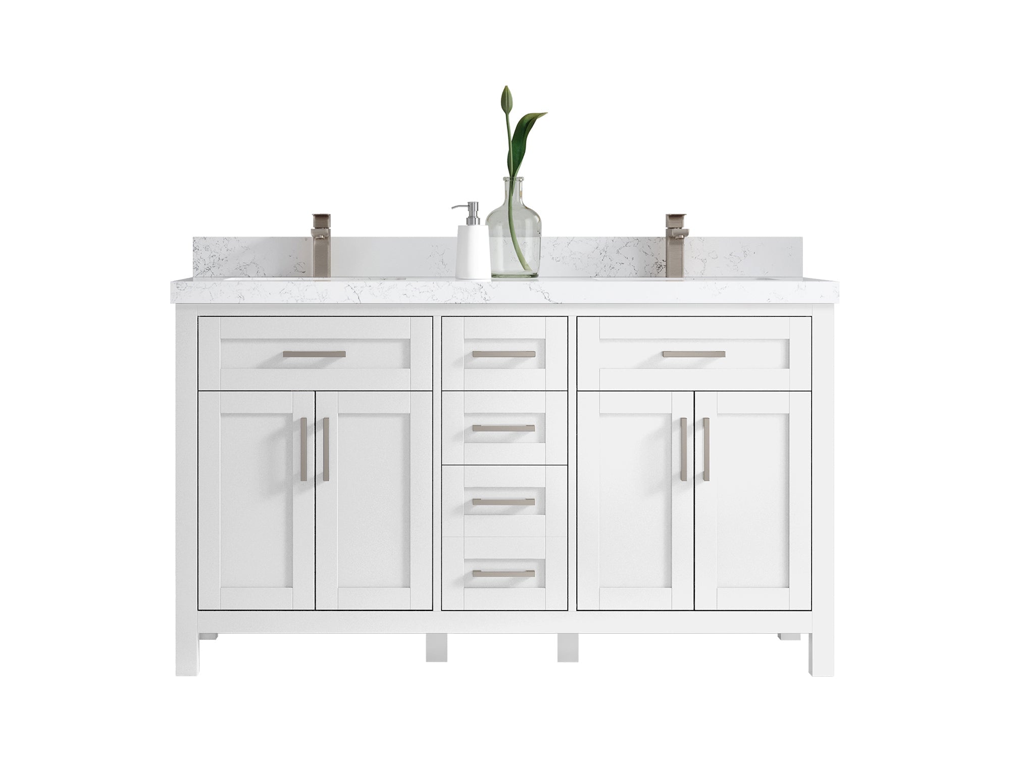 Cambridge 60 in. W x 22 in. D Double Sink Bathroom Vanity - Willow Bath and Vanity