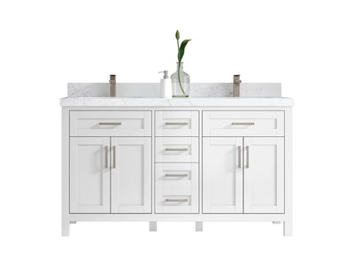 Cambridge 60 in. W x 22 in. D Double Sink Bathroom Vanity - Willow Bath and Vanity