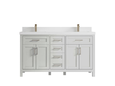 Cambridge 60 in. W x 22 in. D Double Sink Bathroom Vanity - Willow Bath and Vanity