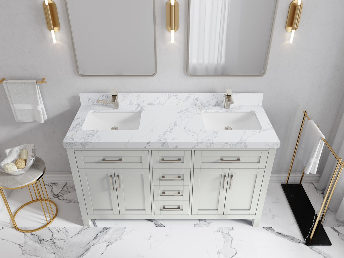 Cambridge 60 in. W x 22 in. D Double Sink Bathroom Vanity - Willow Bath and Vanity