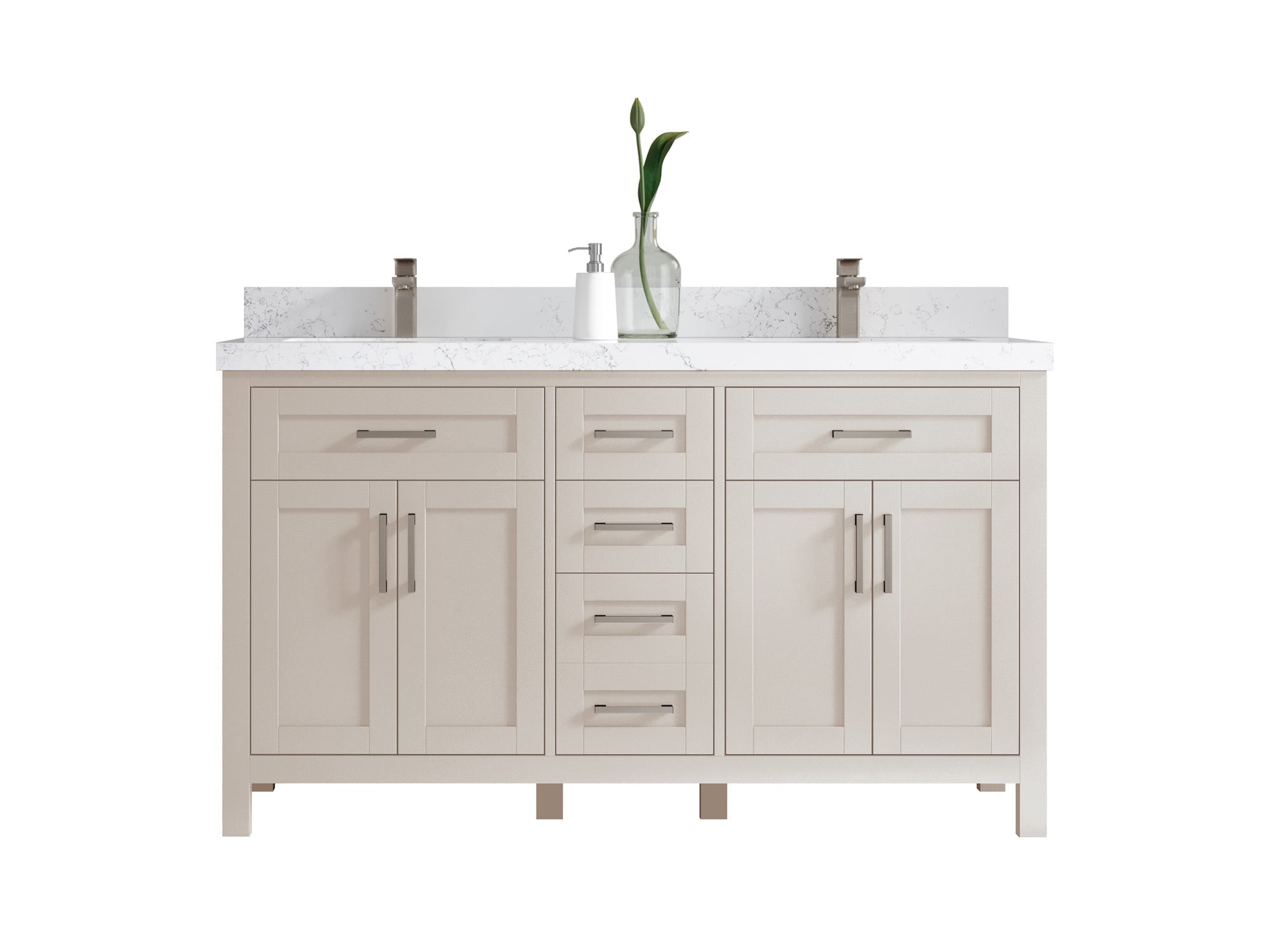 Cambridge 60 in. W x 22 in. D Double Sink Bathroom Vanity - Willow Bath and Vanity