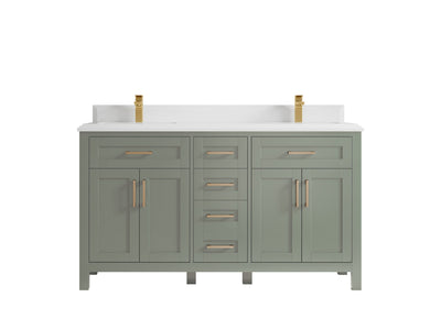Cambridge 60 in. W x 22 in. D Double Sink Bathroom Vanity - Willow Bath and Vanity