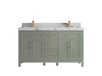 Cambridge 60 in. W x 22 in. D Double Sink Bathroom Vanity - Willow Bath and Vanity