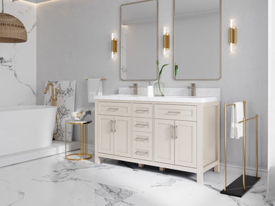Cambridge 60 in. W x 22 in. D Double Sink Bathroom Vanity - Willow Bath and Vanity