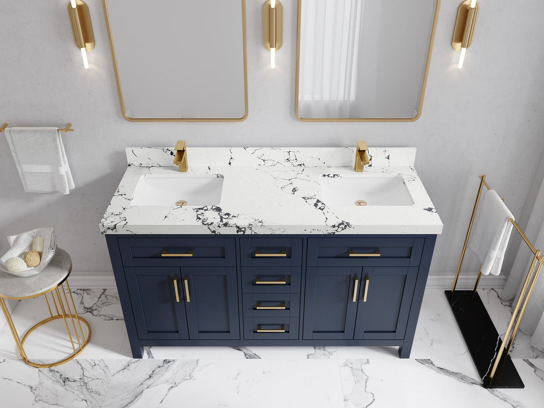 Cambridge 60 in. W x 22 in. D Double Sink Bathroom Vanity - Willow Bath and Vanity
