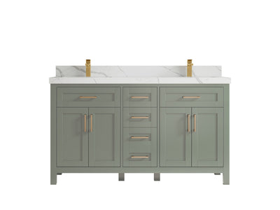 Cambridge 60 in. W x 22 in. D Double Sink Bathroom Vanity - Willow Bath and Vanity