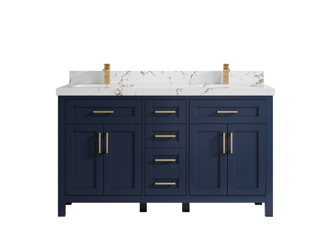 Cambridge 60 in. W x 22 in. D Double Sink Bathroom Vanity - Willow Bath and Vanity