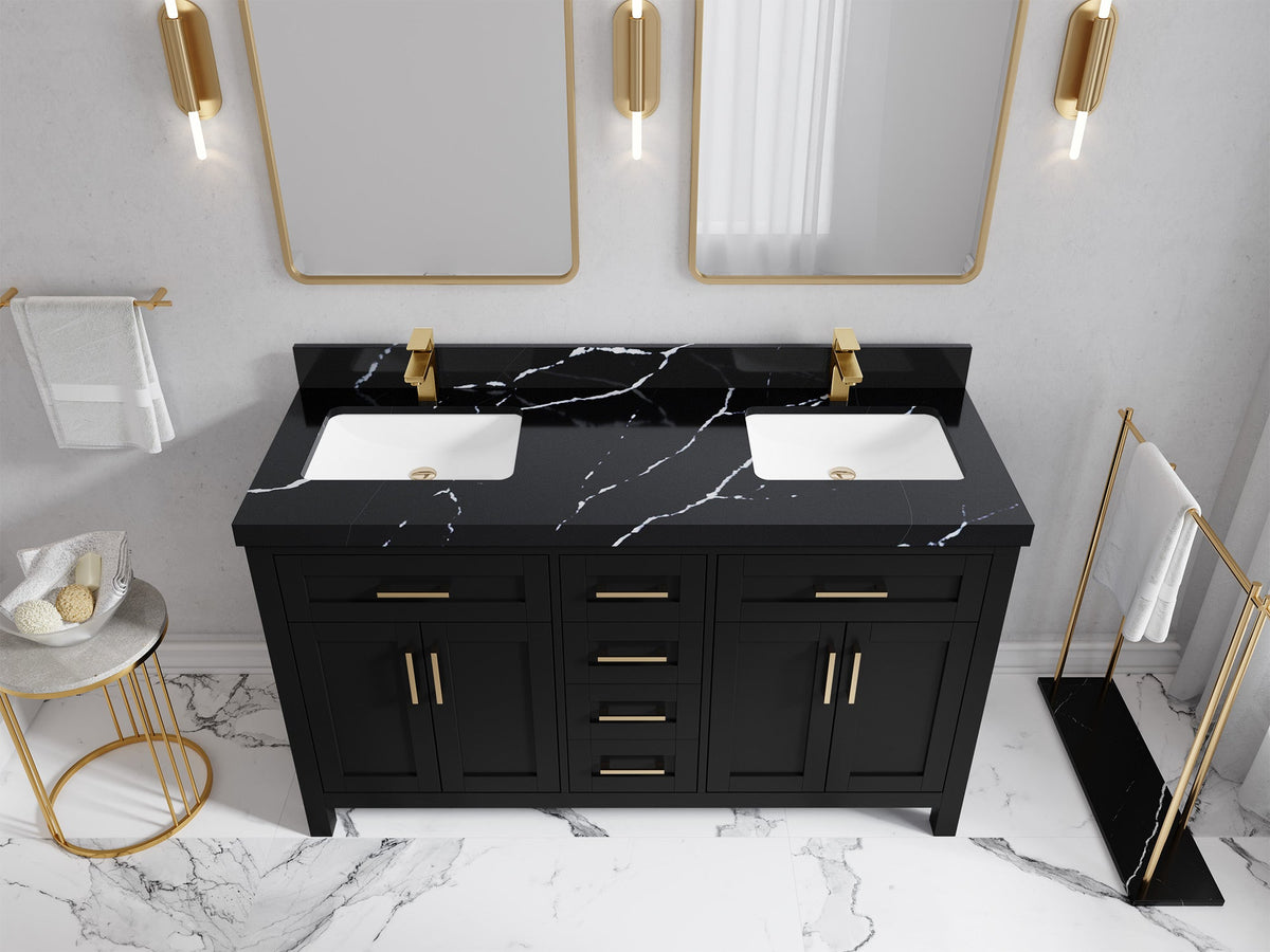 Cambridge 60 in. W x 22 in. D Double Sink Bathroom Vanity - Willow Bath and Vanity