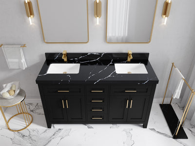 Cambridge 60 in. W x 22 in. D Double Sink Bathroom Vanity - Willow Bath and Vanity
