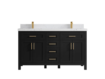 Cambridge 60 in. W x 22 in. D Double Sink Bathroom Vanity - Willow Bath and Vanity