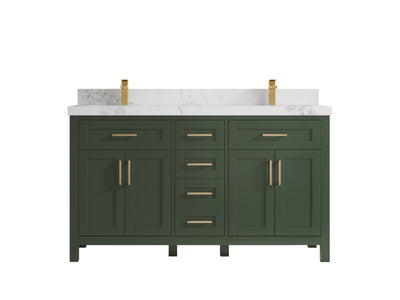 Cambridge 60 in. W x 22 in. D Double Sink Bathroom Vanity - Willow Bath and Vanity