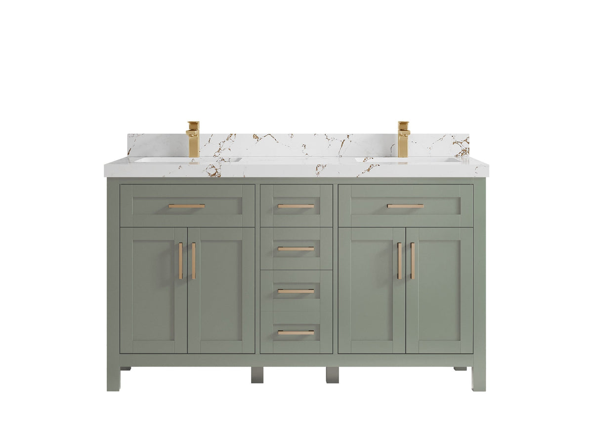 Cambridge 60 in. W x 22 in. D Double Sink Bathroom Vanity - Willow Bath and Vanity