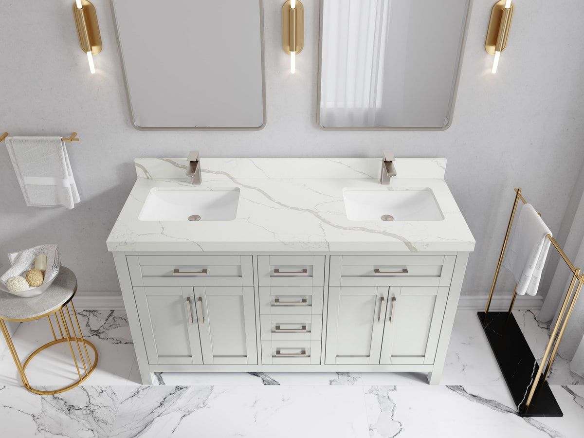 Cambridge 60 in. W x 22 in. D Double Sink Bathroom Vanity - Willow Bath and Vanity