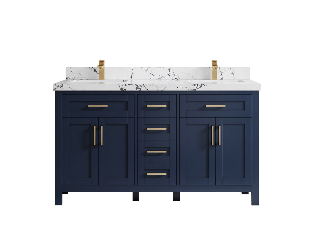 Cambridge 60 in. W x 22 in. D Double Sink Bathroom Vanity - Willow Bath and Vanity